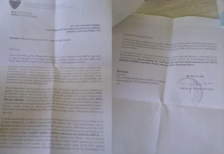 ŠTRAJK U HNŽ: Ministarstvo odbacuje navode o pritiscima, sindikati ukazuju na opću konfuziju